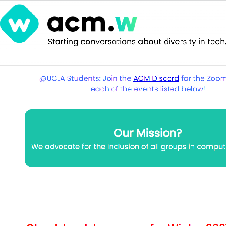 Association for Computing Machinery - Women at UCLA