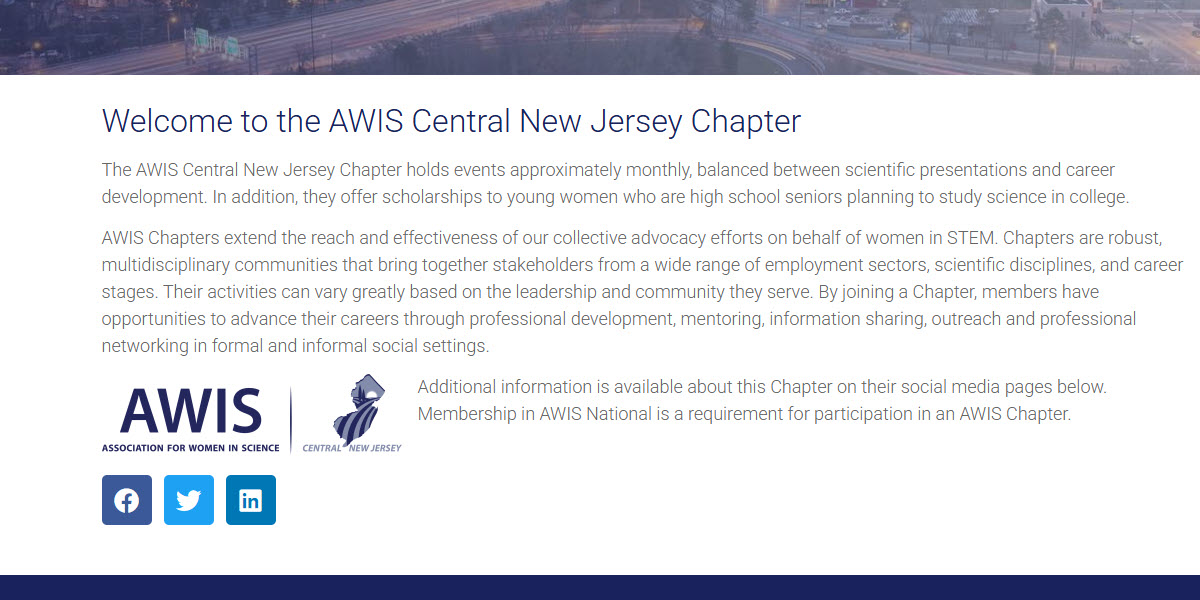 Association for Women in Science Central New Jersey Chapter
