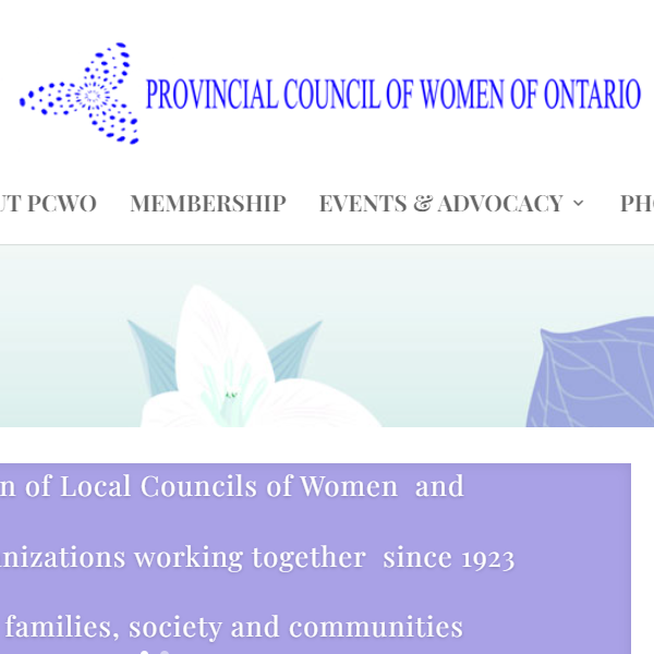 Provincial Council of Women of Ontario - Women organization in London ON