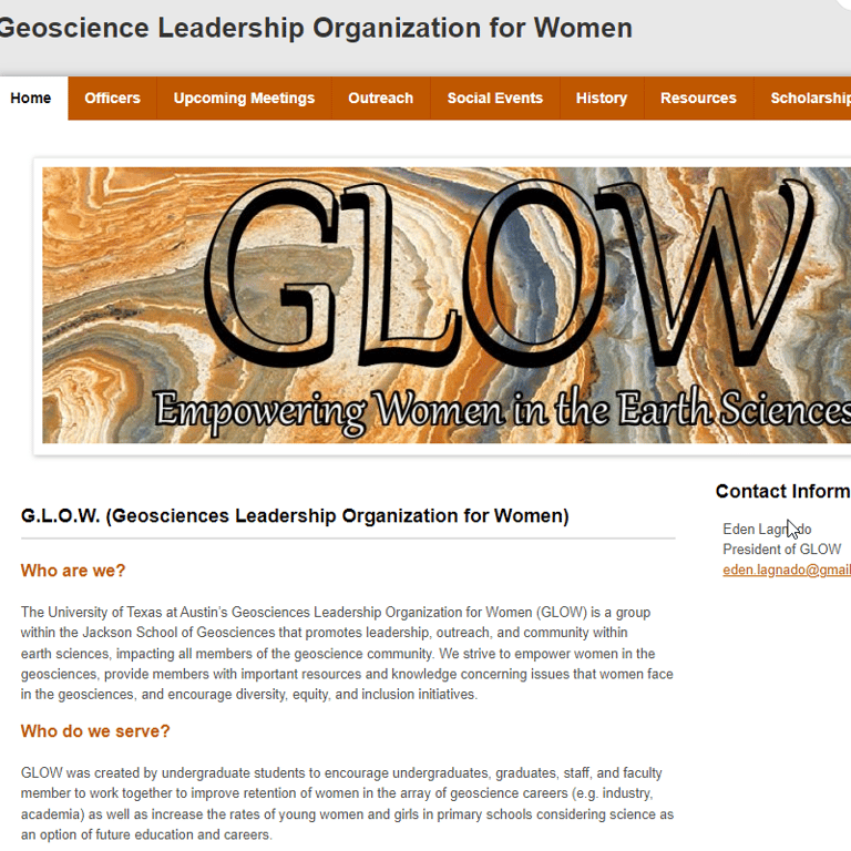Female Organization Near Me - UT Austin Geosciences Leadership Organization for Women