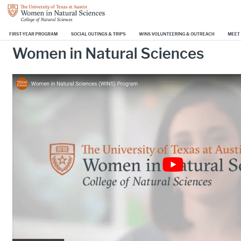 UT Austin Women in Natural Sciences - Women organization in Austin TX