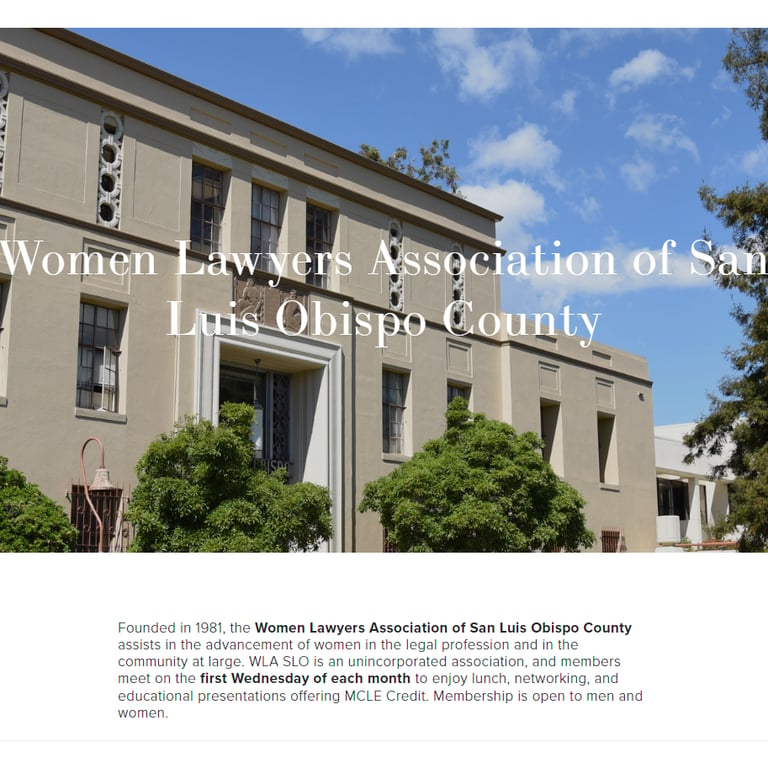Women Lawyers Association of San Luis Obispo County - Women organization in San Luis Obispo CA